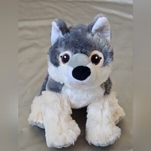 Eco Pals Adorable Grey Wolf Plush Toy Stuffed Animal 12 Inch Soft Toy